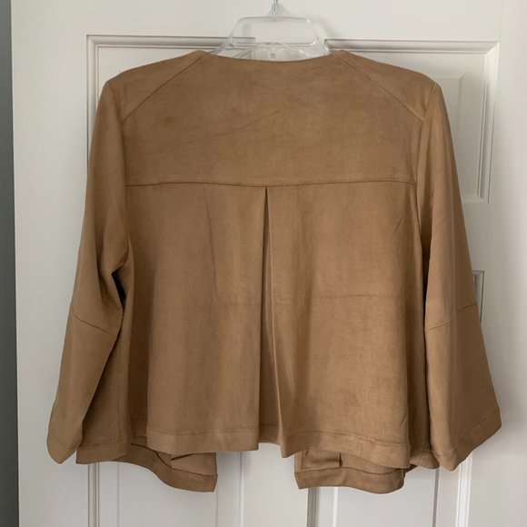 NWT Chico's Faux Suede Perforated Jacket - Size 1(Small) - Picture 5 of 9